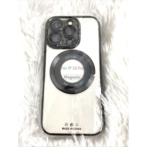 Phone Case For iPhone 16 Pro Cover Clear Black Magnetic - Picture 10 of 10